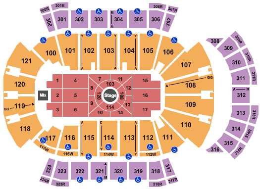 VyStar Veterans Memorial Arena Nate Bargatze Seating Chart